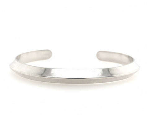 Solid Triangle .925 Sterling Silver Cuff C-Bracelet
