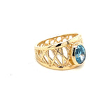 Fancy Blue Lab Diamond Connection Ring