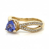 Tanzanite Trillion Split Band Ring