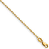 14K Yellow Gold Filled 1mm Cable Chain