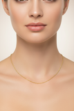 1.3 mm 14 K Gold Solid Cable Chain