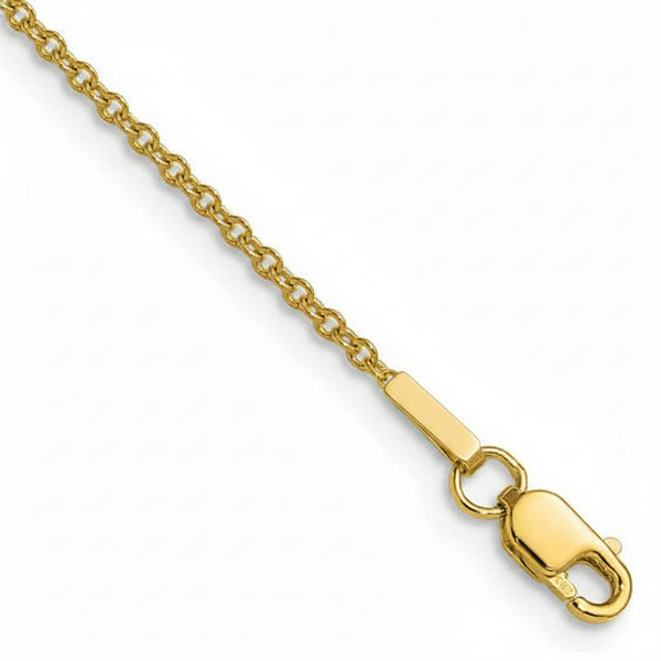 1.5mm 14 K Gold Solid Cable Chain