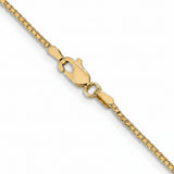 14K Gold 1.1 mm Solid Box Chain