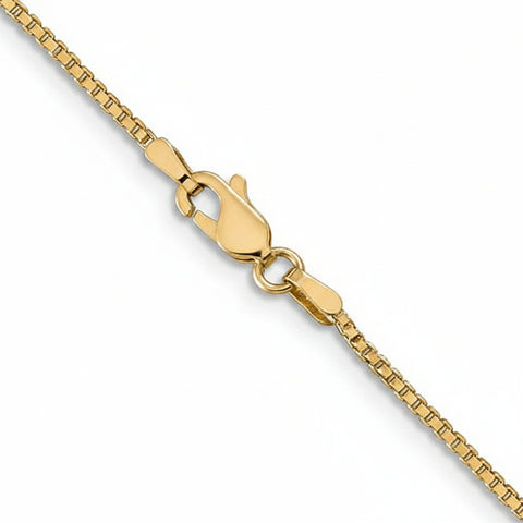 14K Gold 1.1 mm Solid Box Chain