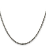 Sterling Silver 2.5 mm Solid Rope Chain