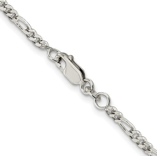 Sterling Silver 2.5mm Figaro Chain