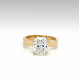 2.5 carat Elongated cushion Lab Diamond Solitaire Ring