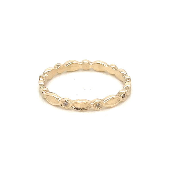 Marquis Pattern Gold Band