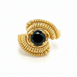 Black Onyx Wire Wrapped Ring