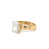 2.5 carat Elongated cushion Lab Diamond Solitaire Ring