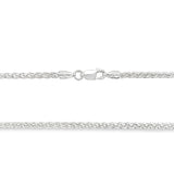 2.5mm Sterling Silver Wheat Chain