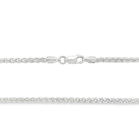 2.5mm Sterling Silver Wheat Chain