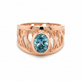 Fancy Blue Diamond Connection Ring