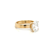 2.5 carat Elongated cushion Lab Diamond Solitaire Ring