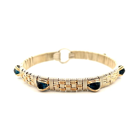 Elite Williamsburg Gem Bangle Blue Topaz