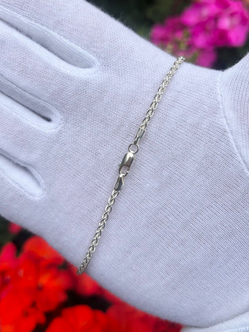 2.5mm Sterling Silver Wheat Chain