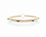 Go Tribe! Green Tourmaline Williamsburg Design Bangle Bracelet