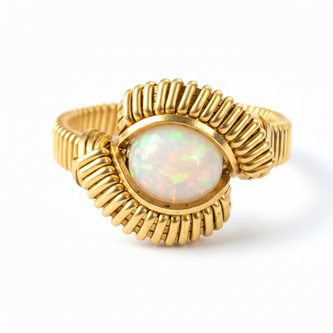 Ethiopian Opal Classic Ring