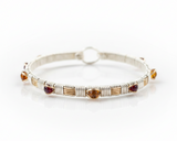 Garnet and Citrine Classic Gemstone Bangle