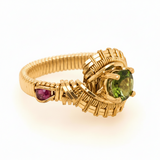Apatite and Pink Tourmaline Pulse Ring