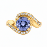 Tanzanite Swirl Ring