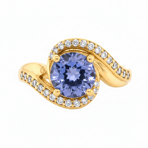 Tanzanite Swirl Ring