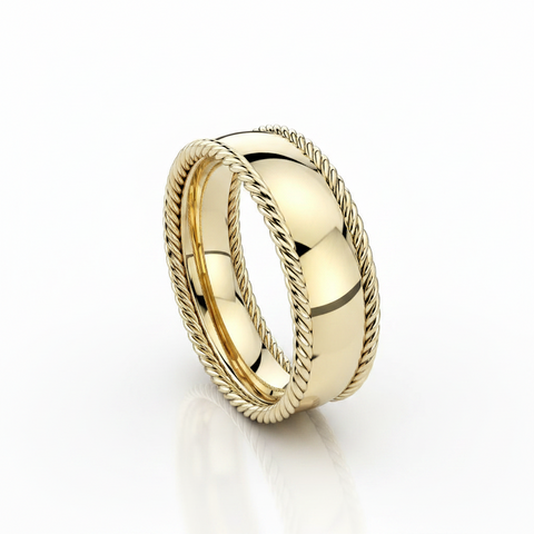 Classic Rope Men's Wedding Band