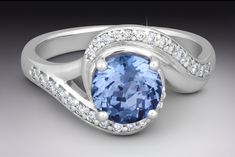 Tanzanite Swirl Ring
