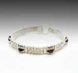 Elite South West Woven Garnet Gemstone Bangle