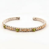 Williamsburg Woven Peridot Cuff Bracelet
