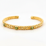 Williamsburg Woven Peridot Cuff Bracelet