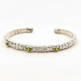 Williamsburg Woven Peridot Cuff Bracelet