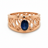 Blue Sapphire Petite Connection Ring