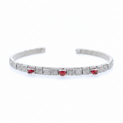 Garnet Classic Cuff Bracelet