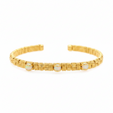 Opal Basket Weave Cuff Bracelet