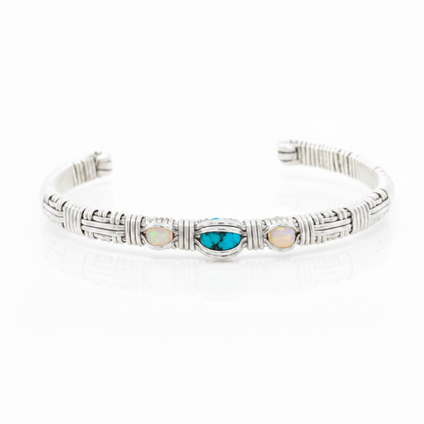 Southwest Turquoise Opal Cuff Bracelet