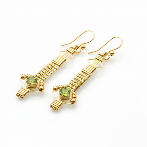 Tribe Peridot Earrings