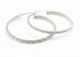 Basket Weave Hoop Earrings