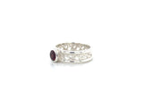 Petite Round Connection Ring 5mm Garnet