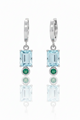 Huggie Gemstone Dangles