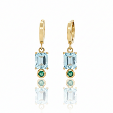 Huggie Gemstone Dangles