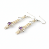 African Amethyst Drop And Dangle Gemstone Earrings