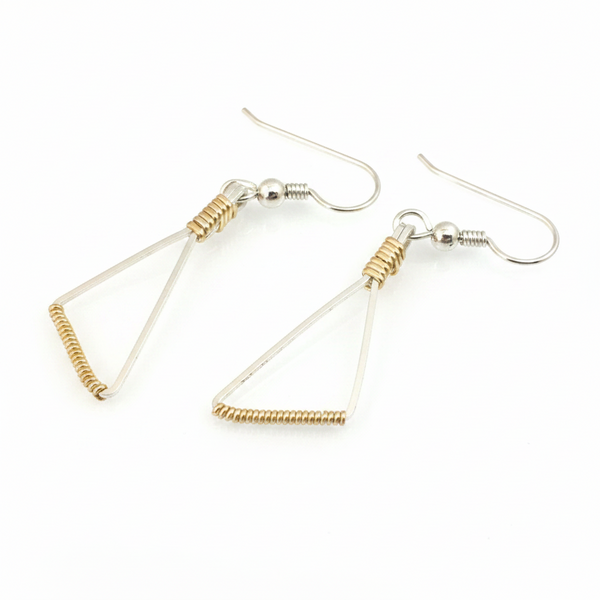 Trilogy Drop and Dangle Wire Wrapped Earrings