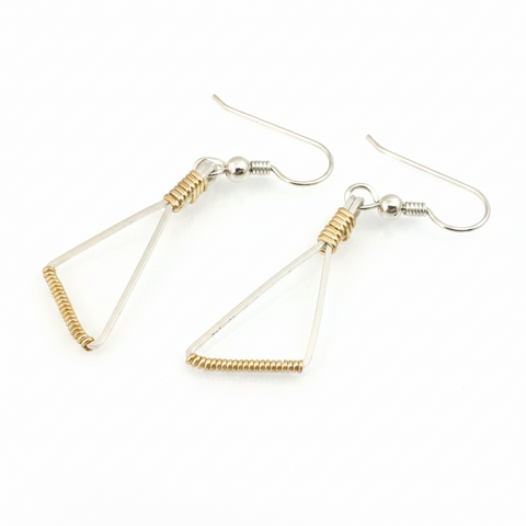 Trilogy Drop and Dangle Wire Wrapped Earrings