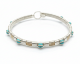 Classic Turquoise Gemstone Bangle Bracelet