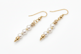 Three Pearl Dangle Earrings