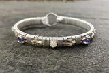 Elite Southwest Gem Bangle with Tanzanite and Opal