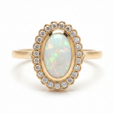 Scalloped Opal Ring