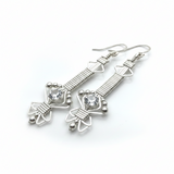 Byzantine White Topaz Gemstone Drop/Dangle Earrings