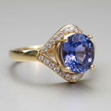 3 carat Tanzanite Halo Ring